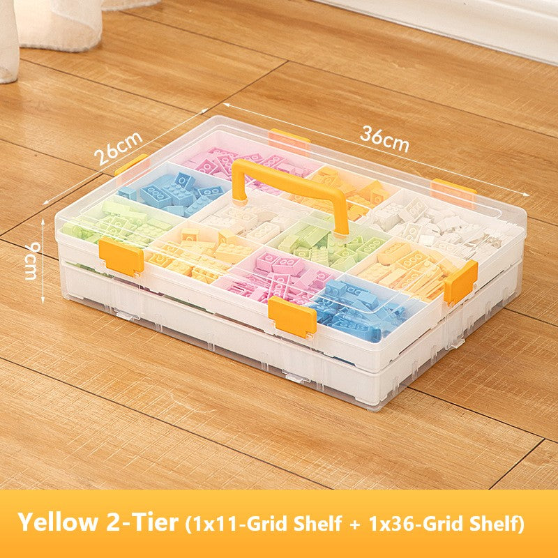 Building Block Parts Sorting Box, Transparent Sorting Container, Compartmentalized Storage Box For Small Bricks