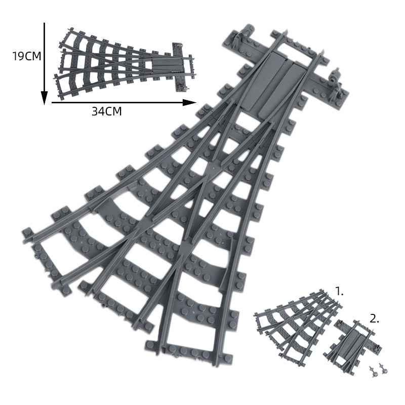 Compatible With Train Block Tracks, Switch Tracks, and Train Signal Light Accessories Non-GoBricks brand