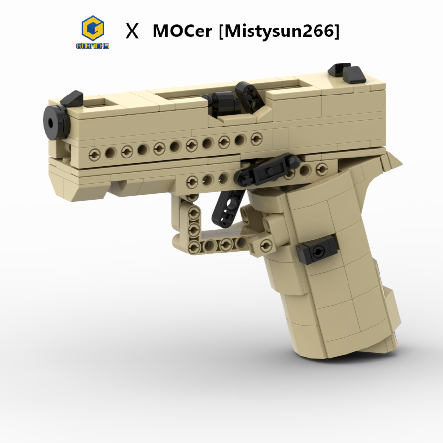 Glock 43X Soft-Launch Brick Model, Building Blocks Toys Gun? Sets - GOBRICKS x MOCERS Collaboration Brick Zone